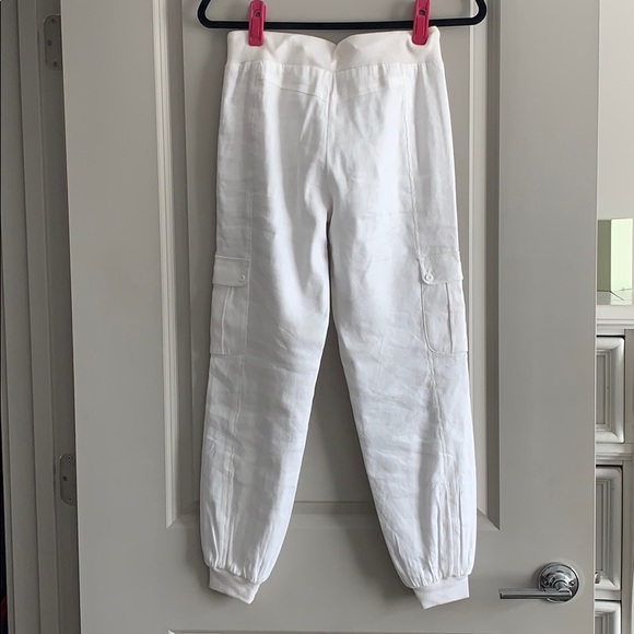 Bebe white linen jogger pants. Size s. - Picture 2 of 2